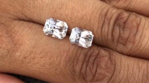 Природные белые сапфиры 4,12 карата