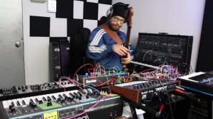 Live cinematic electronic music with ARP-2600, Buchla Easel Command, Eurorack, Grandmother and bass