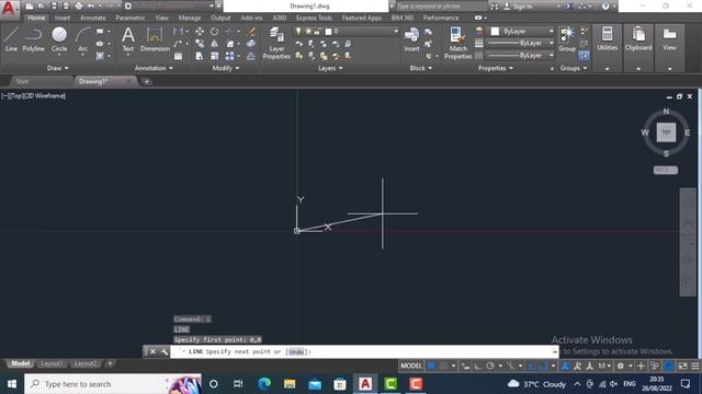 AutoCADTutorial :Absolute+Relative Cartesian & Polar Coordinates system. #autocad #freeeducation