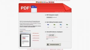 PDF dosyasını çevrimiçi olarak Text, Excel, Word veya HTML: http://www.pdf2txt.de/tr/