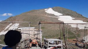 Подьем на вершину. Домбай. канатка.