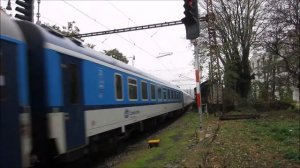 Движение поездов на станции Прага-Вышеград, Прага, Чехия / Trains at station Prague-Vysegrad