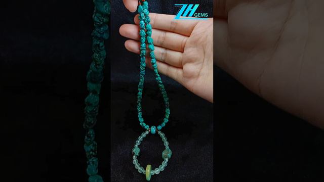Natural turquoise and orange  spiny oyster with faceted  garnet pendant gemstone choker 20240327-02