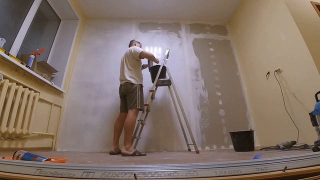 Фальш стена из ГКЛ, без опыта, за 8 дней! смотреть онлайн