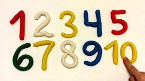 Считаем цифры Лепим цифры из пластилина Учим цифры для самых маленьких