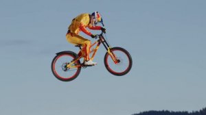 Riding the hardest Ski Race track on a bicycle (with Spikes).