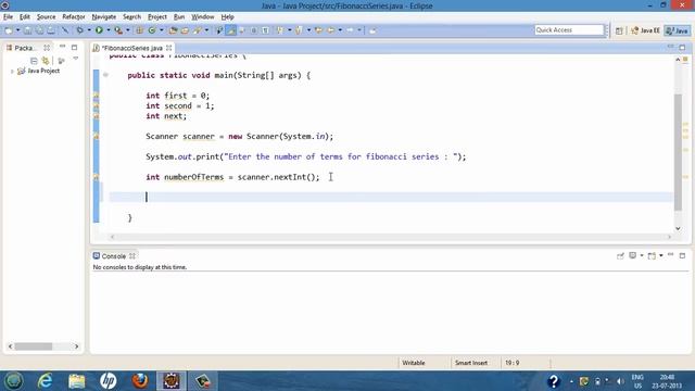 How to print Fibonacci Sequence on the console in Java смотреть онлайн