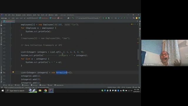2023 Java Training Session 43 Java Collection Framework or API - Collection interface - List & Set
