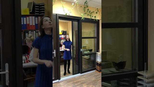 Раздвижная дверь Patio Life. Параллельно-сдвижная система. Сосна срощенная. Цвет палисандр. смотреть онлайн