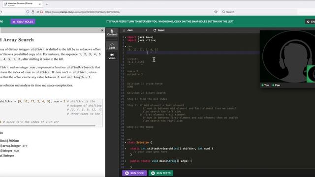 [Java] Pramp Mock Technical Interview - Practice #4 (Data Structures and Algorithms) смотреть онлайн