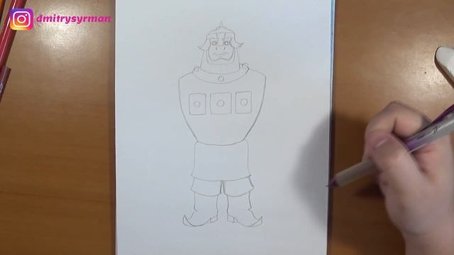 Как нарисовать Добрыню Никитича, Три Богатыря, How to draw Warrior смотреть онлайн