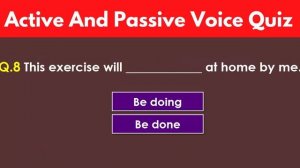 active & passive  voice quiz mcq english grammar test with answer (720p)