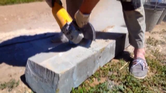 Дорожный бордюр. Рез под углом. смотреть онлайн