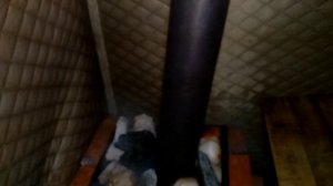 баня палатка, 2 года под открытым небом, дешман баня для дачи. чистим дымоход. мини обзор.