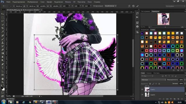 работа Adobe photoshop CS6//как подписать фотку в на аву//неон смотреть онлайн