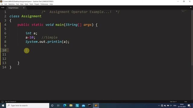 Assignment Operators Example in Java (Hindi) | Learn Coding