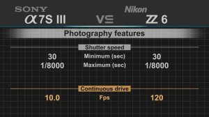 Sony alpha a7S III vs Nikon Z6