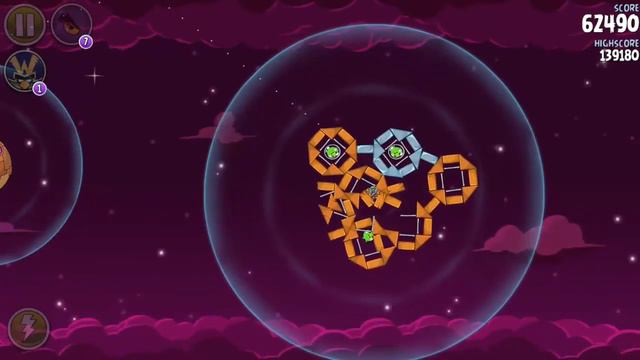 Angry Birds Space - Brass Hogs - Level 9-8 - 144,420 - World Record! смотреть онлайн