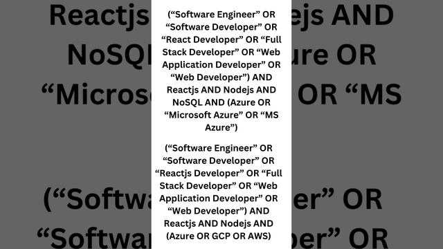 MERN Stack Developer Boolean String | Boolean String | Boolean Search ????#hr ##USIT#boolean