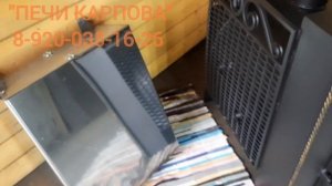 Печь банная из 530-й трубы с обогревом предбанника. Заказ в Новую Москву.