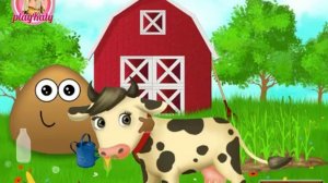 Мультик ИГРА для ДЕТЕЙ - POU. ПОУ на ферме. POU on the farm.Funny Game for Kids