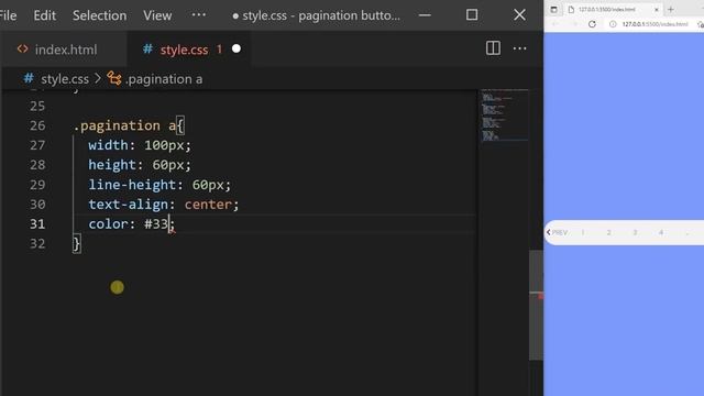How to create pagination using html css? | Pagination ui design using html and css | CSS pagination