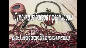 Сумочка из бисера с фермуаром. Набор бисера для кругового плетения.