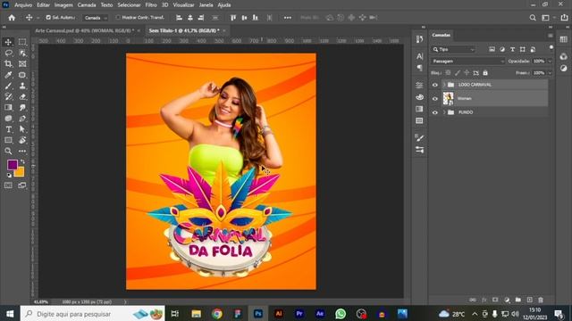 TUTORIAL | Como criar uma arte para o CARNAVAL do Zero no Photoshop смотреть онлайн
