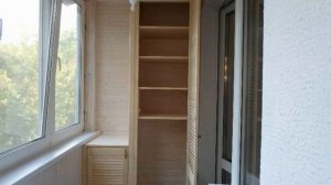 Шкаф на балкон из дерева!