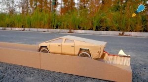 Сделай Tesla Cybertruck из картона, используя спички в качестве топлива