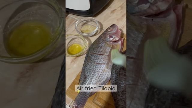 Air fried tilapia fish!