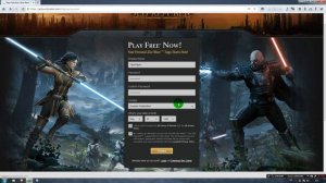 регистрация в игре Star Wars - The Old Republic