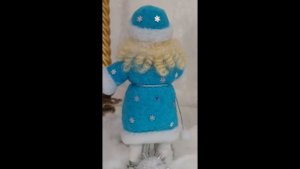 Ватная елочная игрушка "Снегурочка". Коллекционная кукла. Подарок на Новый год. Сувенир.