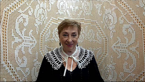 Воротничок "Зина", связанный на "вилке". Мастер-класс по вязанию крючком от О. С. Литвиной.