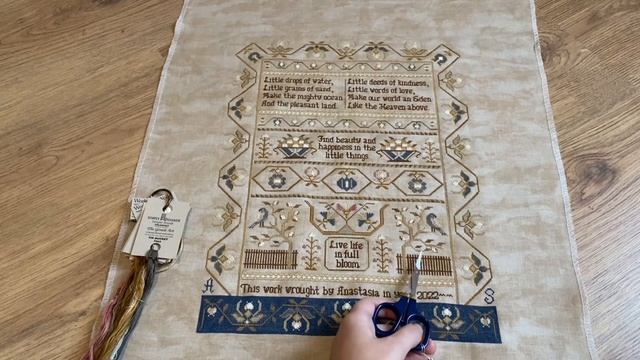 #303.Все о Little Things Sampler/ Готовая работа/Про основу, нитки и их замены, схему и процесс смотреть онлайн