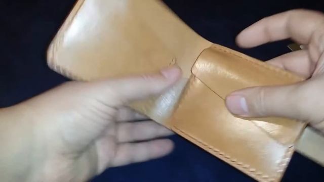 Кошелек, портмоне из кожи растительного дубления, handmade. смотреть онлайн