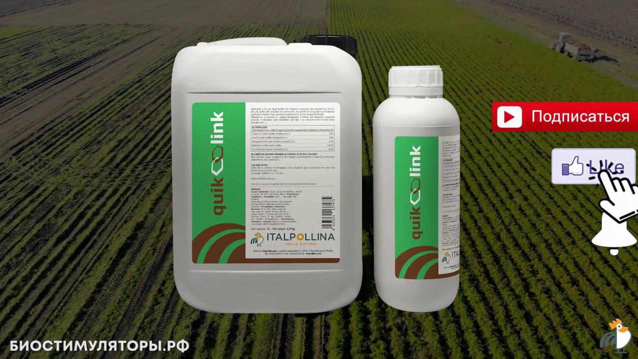 Биостимуляторы Quik Link от Italpollina - Биостимуляторы.рф стимуляторы роста для растений