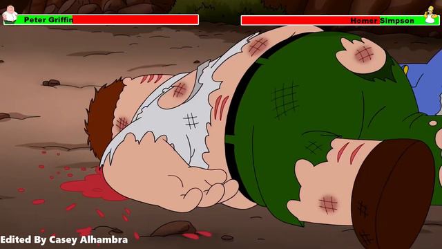 Peter Griffin vs. Homer Simpson with healthbars 2/2 смотреть онлайн