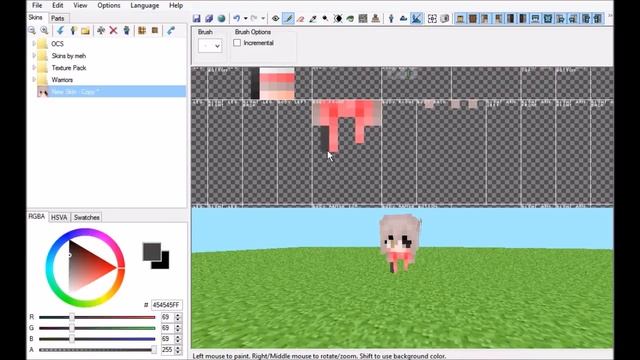 Fnaf Mangle - Minecraft Skin Speed Art смотреть онлайн