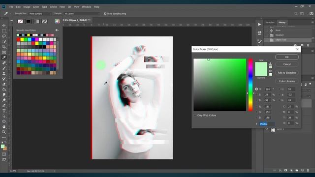 3D Color Palette Effect (Photoshop Speed Art) смотреть онлайн