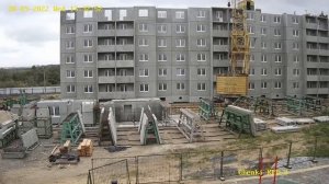 КБ-405. Работа башенного крана. Разгрузка/монтаж панелей.