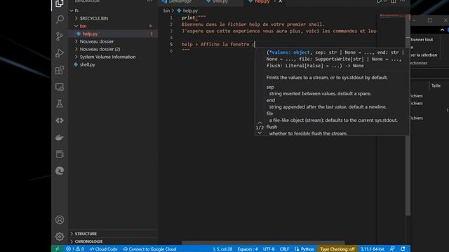 Créer un shell en python ??? смотреть онлайн