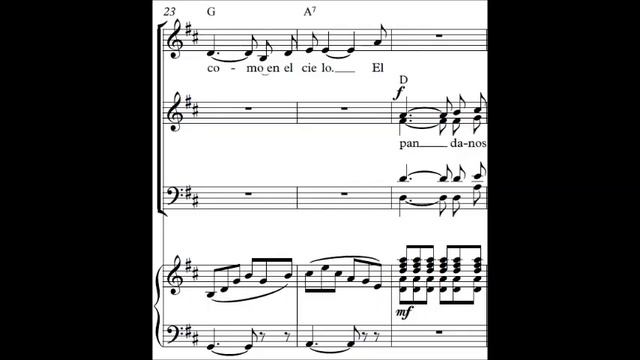 Padre Nuestro - J. A. Espinosa (Partitura Organo, Coro y Solista)