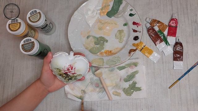 Decoupage flower heart ???Kwiatowe serduszko decoupage #decoupage #tutorial #DIY смотреть онлайн
