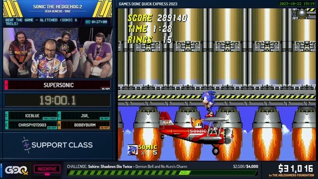 Sonic the Hedgehog 2 by SuperSonic in 22:16 - Games Done Quick Express 2023 смотреть онлайн
