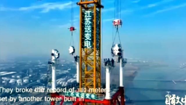 Китай строит опоры ЛЭП выше облаков смотреть онлайн