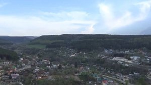 Гора Пикетная. Вид на Кисловодск с высоты птичьего полёта. Апрель 2022.