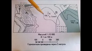 Школьная топография. Определяем высоту точки при помощи горизонталей
