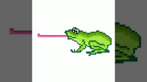 Лягушка ловит мух