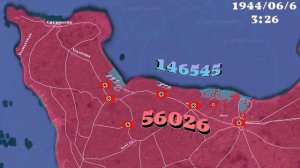 Normandy landings in 1 minute using Google Earth